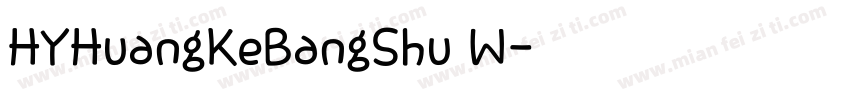 HYHuangKeBangShu W字体转换